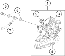 vue éclatée étrier de frein arrière - ktm 250 duke, white w/o abs-ckd co 2018