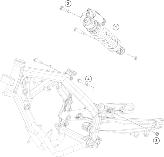 vue éclatée amortisseur - ktm 65 sx eu 2019
