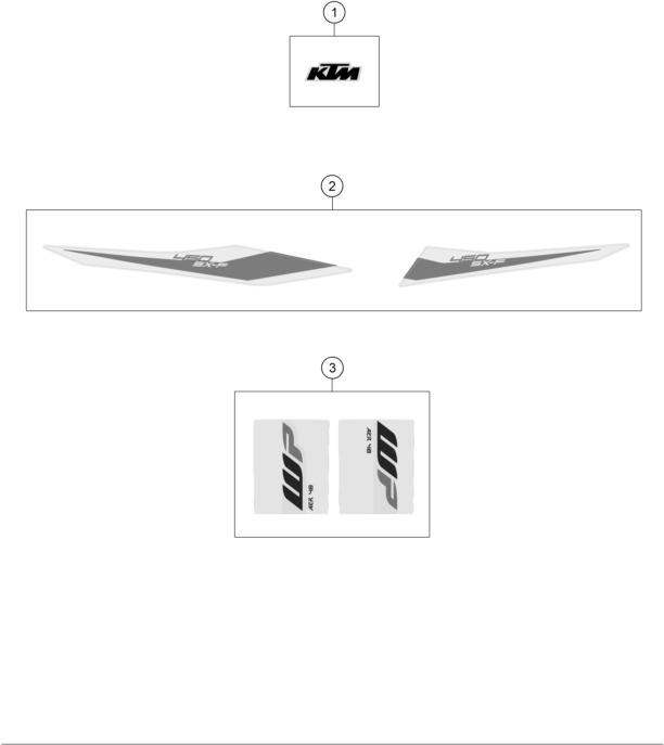vue éclatée kit déco - ktm 450 sx-f eu 2019