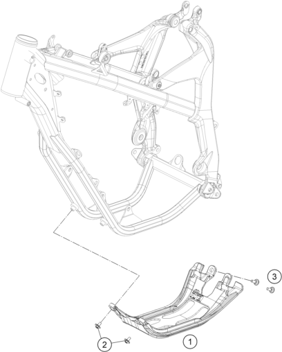 vue éclatée sabot - ktm freeride 250 f eu 2020