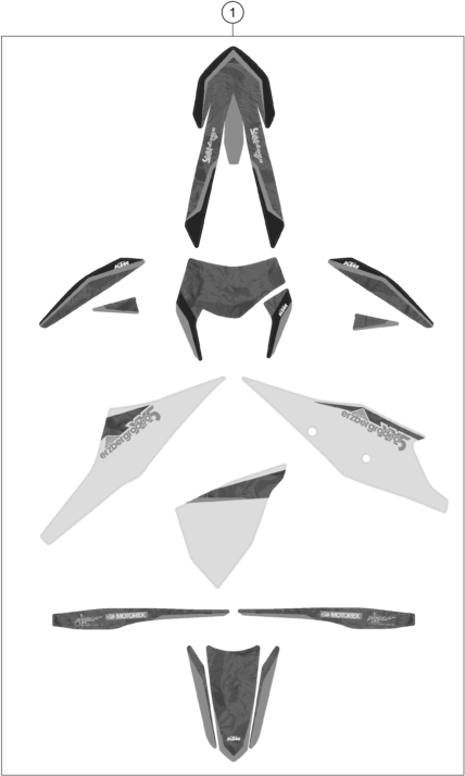 vue éclatée kit déco - ktm 300 exc tpi erzbergrodeo eu 2020