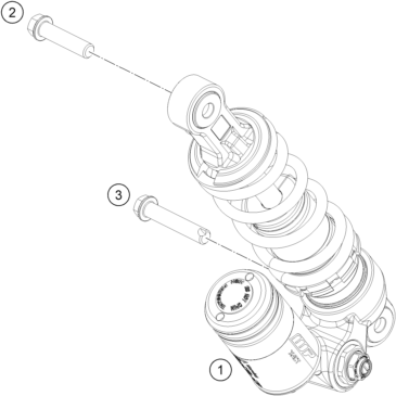 vue éclatée amortisseur - ktm sx-e 5 eu 2021