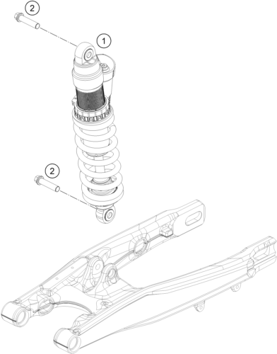 vue éclatée amortisseur - ktm 85 sx 19/16 eu 2021