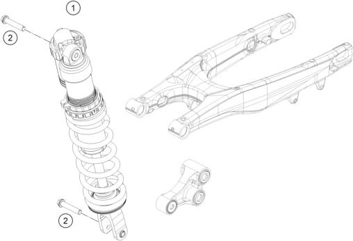 vue éclatée amortisseur - ktm 450 sx-f eu 2021