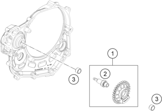 vue éclatée arbre d'équilibrage - ktm 450 sx-f eu 2021