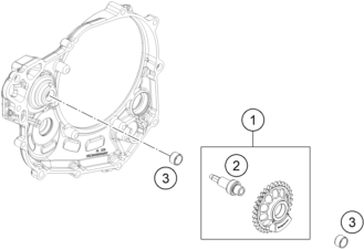 vue éclatée arbre d'équilibrage - ktm 450 exc-f eu 2021