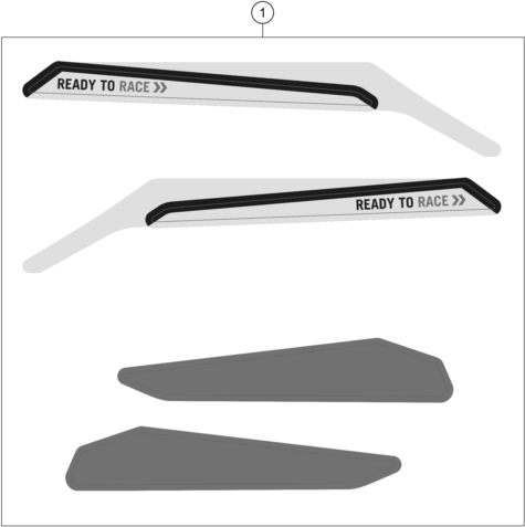 vue éclatée kit déco - ktm 1290 super adventure s, orange eu 2021