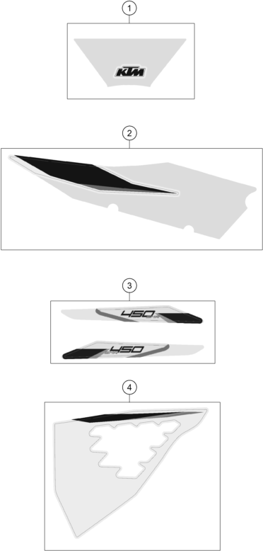vue éclatée kit déco - ktm 450 smr eu 2021