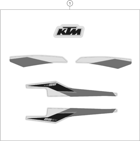vue éclatée kit déco - ktm 65 sx eu 2022