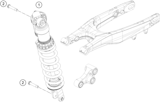 vue éclatée amortisseur - ktm 450 smr eu 2022