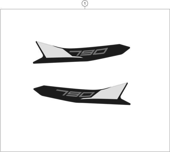 vue éclatée kit déco - ktm 790 adventure r - ckd ph 2022