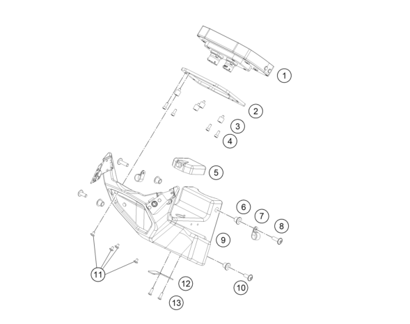 vue éclatée instruments / système de verrouillage - ktm rc 8c eu 2022