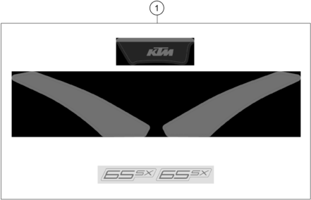 vue éclatée kit déco - ktm 65 sx eu 2023