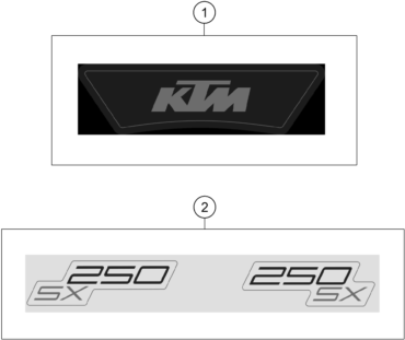 vue éclatée kit déco - ktm 250 sx eu 2023