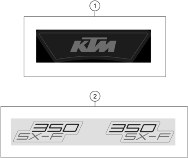 vue éclatée kit déco - ktm 350 sx-f eu 2023