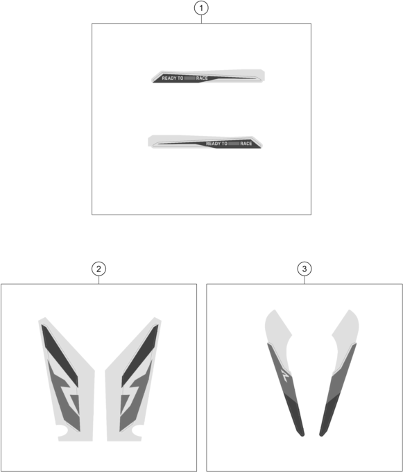 vue éclatée kit déco - ktm 1290 super adventure r ot eu 2023