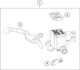 vue éclatée maître cylindre de frein - ktm rc 200, gp orange - ckd co 2023