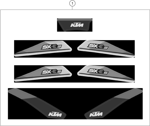 vue éclatée kit déco - ktm sx-e 3 eu 2024