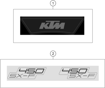 vue éclatée kit déco - ktm 450 sx-f eu 2024