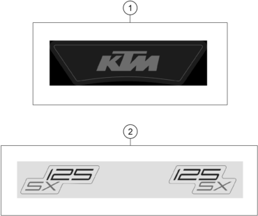 vue éclatée kit déco - ktm 125 sx eu 2024