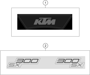 vue éclatée kit déco - ktm 300 sx eu 2024