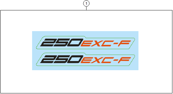 vue éclatée kit déco - ktm 250 exc-f eu 2024