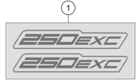 vue éclatée kit déco - ktm 250 exc eu 2024