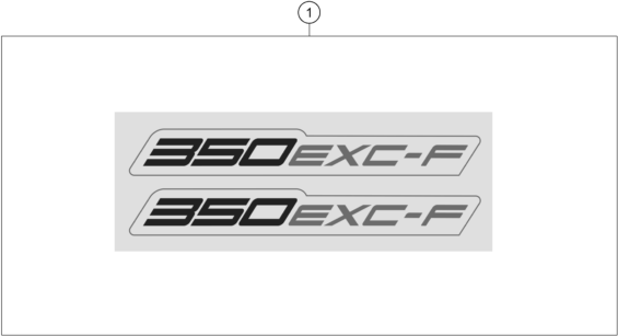 vue éclatée kit déco - ktm 350 exc-f eu 2024