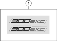 vue éclatée kit déco - ktm 300 exc eu 2024