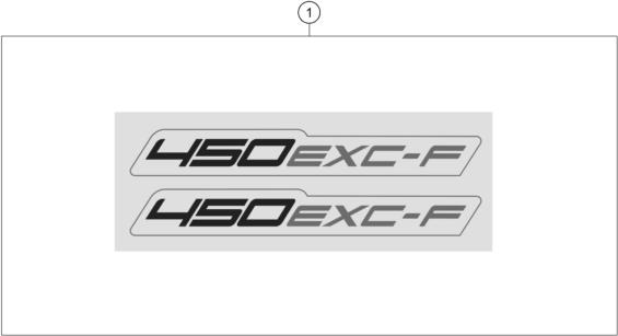 vue éclatée kit déco - ktm 450 exc-f eu 2024