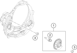 vue éclatée arbre d'équilibrage - ktm 450 exc-f eu 2024