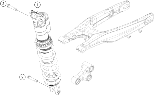 vue éclatée amortisseur - ktm 450 smr eu 2024