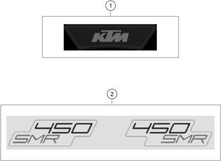 vue éclatée kit déco - ktm 450 smr eu 2024