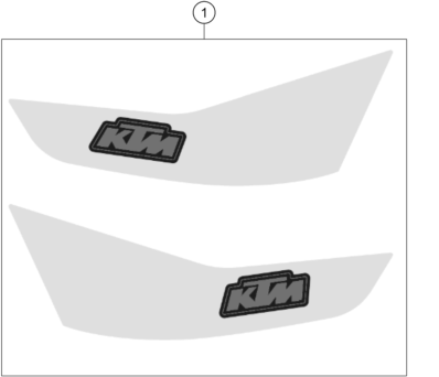 vue éclatée kit déco - ktm rc 125, black eu 2024