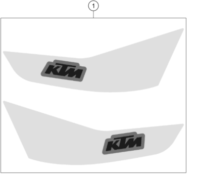vue éclatée kit déco - ktm rc 390, orange - ckd ph 2024