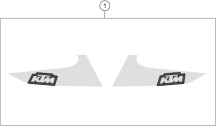 vue éclatée kit déco - ktm 125 duke, orange eu 2024