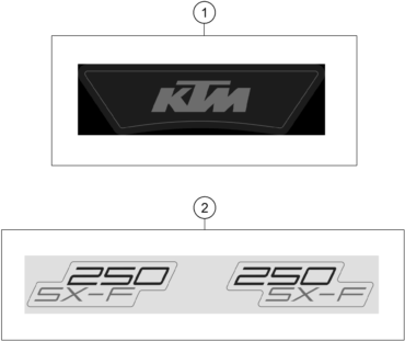 vue éclatée kit déco - ktm 250 sx-f ckd cn 2024