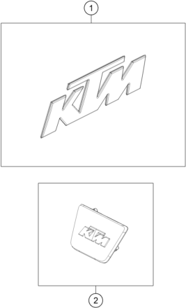 vue éclatée kit déco - ktm 1390 super duke r, orange cn 2024