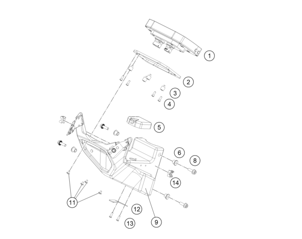 vue éclatée instruments / système de verrouillage - ktm rc 8c 2024