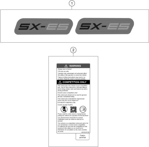 vue éclatée kit déco - ktm sx-e 5 2025