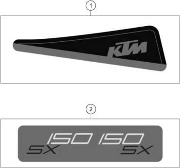 vue éclatée kit déco - ktm 150 sx eu 2025