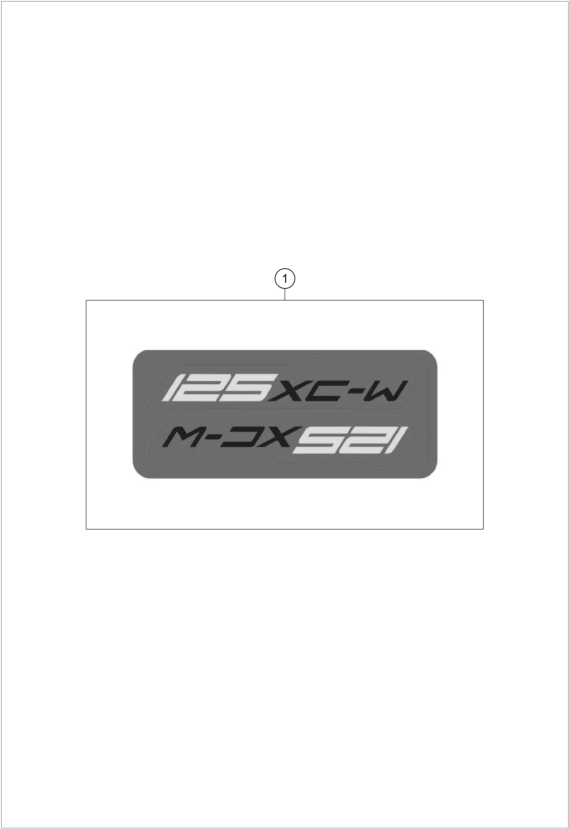 vue éclatée kit déco - ktm 125 xc-w eu 2025