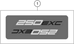 vue éclatée kit déco - ktm 250 exc eu 2025