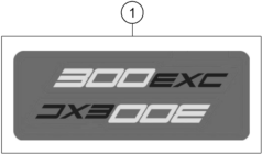 vue éclatée kit déco - ktm 300 exc eu 2025