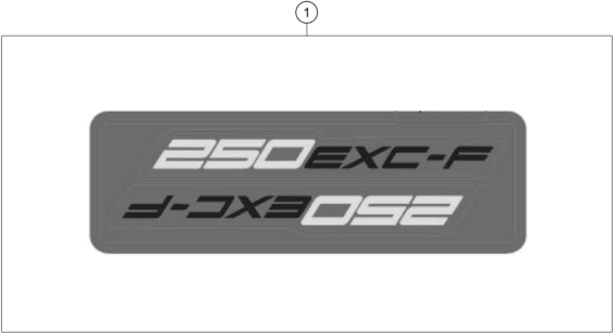 vue éclatée kit déco - ktm 250 exc-f eu 2025