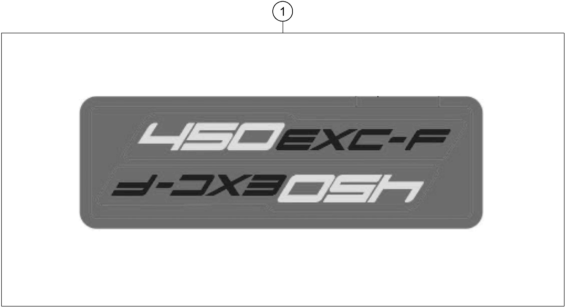 vue éclatée kit déco - ktm 450 exc-f eu 2025