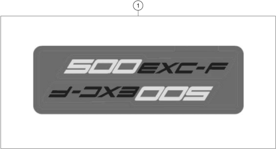 vue éclatée kit déco - ktm 500 exc-f eu 2025
