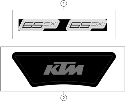 vue éclatée kit déco - ktm 65 sx eu 2026