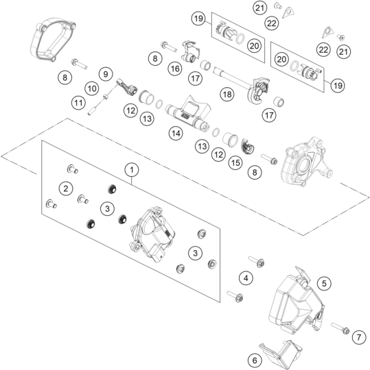 vue éclatée valve d'échappement - ktm 125 sx 2026