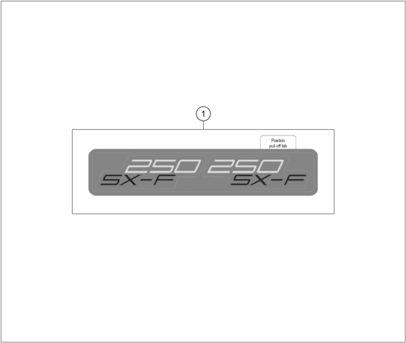 vue éclatée kit déco - ktm 250 sx-f eu 2026